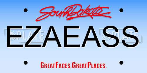 EZAEASS South Dakota License Plate