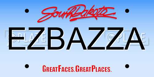 EZBAZZA South Dakota License Plate