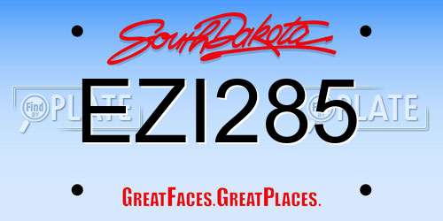 EZI285 South Dakota License Plate