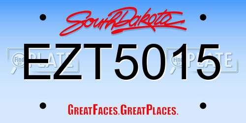EZT5015 South Dakota License Plate