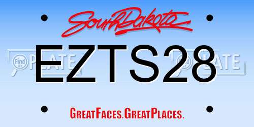 EZTS28 South Dakota License Plate