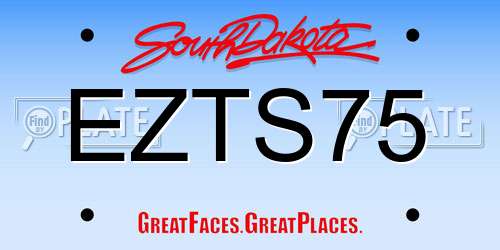 EZTS75 South Dakota License Plate