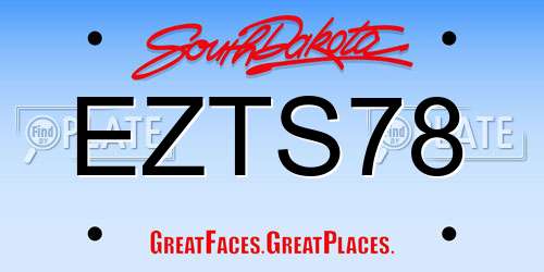 EZTS78 South Dakota License Plate