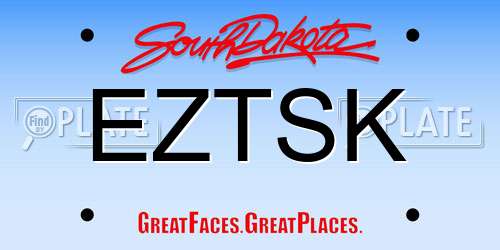 EZTSK South Dakota License Plate