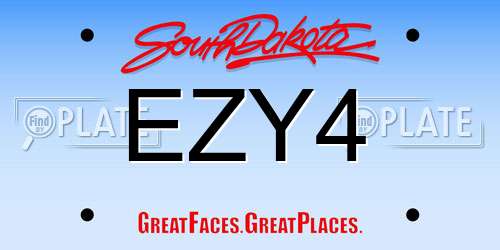 EZY4 South Dakota License Plate