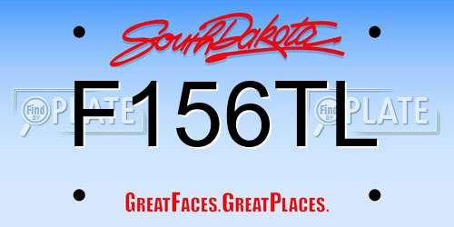 F156TL South Dakota License Plate
