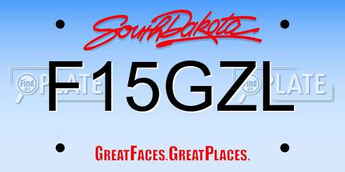 F15GZL South Dakota License Plate