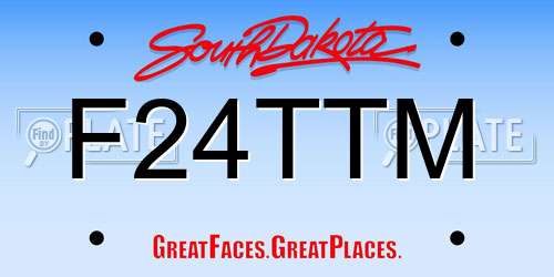 F24TTM South Dakota License Plate