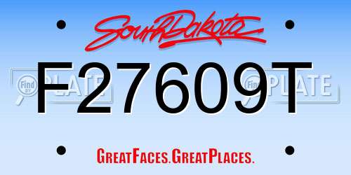 F27609T South Dakota License Plate