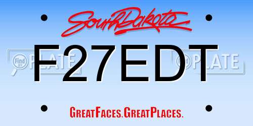 F27EDT South Dakota License Plate