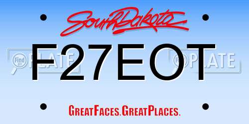 F27EOT South Dakota License Plate