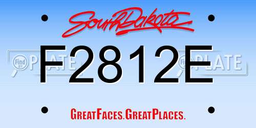 F2812E South Dakota License Plate