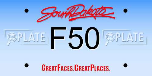 F50 South Dakota License Plate