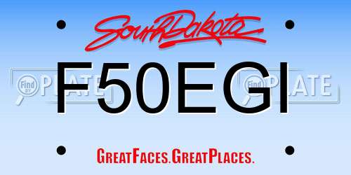 F50EGI South Dakota License Plate