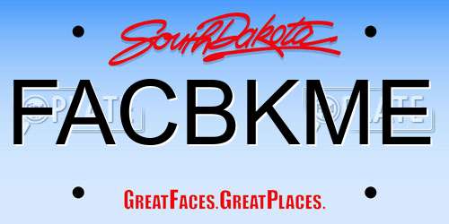 FACBKME South Dakota License Plate