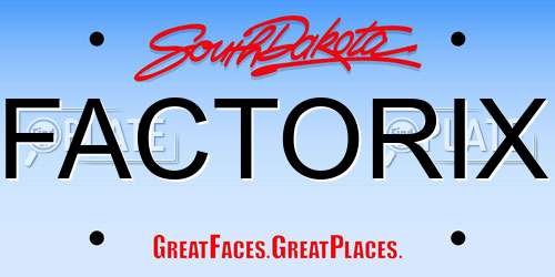 FACTORIX South Dakota License Plate