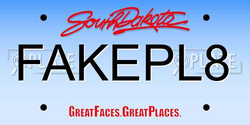 FAKEPL8 South Dakota License Plate