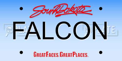 FALCON South Dakota License Plate