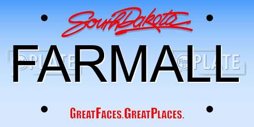 FARMALL South Dakota License Plate