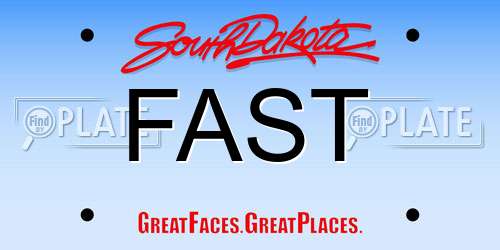 FAST South Dakota License Plate