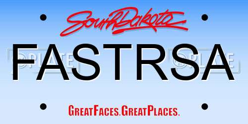 FASTRSA South Dakota License Plate
