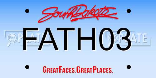 FATH03 South Dakota License Plate