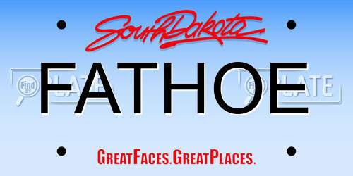FATHOE South Dakota License Plate