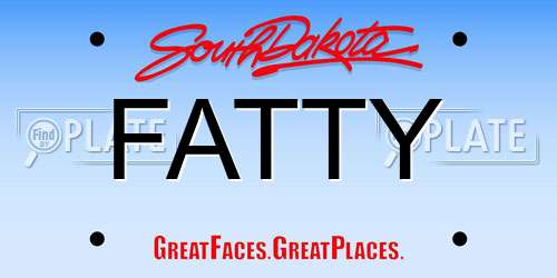 FATTY South Dakota License Plate