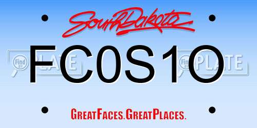FC0S1O South Dakota License Plate