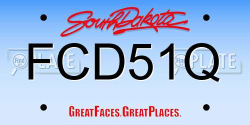 FCD51Q South Dakota License Plate