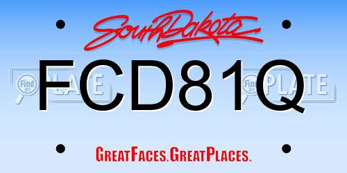 FCD81Q South Dakota License Plate
