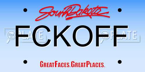 FCKOFF South Dakota License Plate