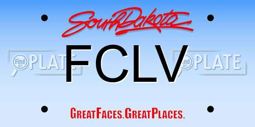FCLV South Dakota License Plate