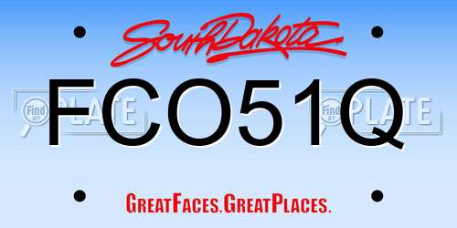 FCO51Q South Dakota License Plate