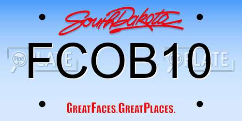 FCOB10 South Dakota License Plate