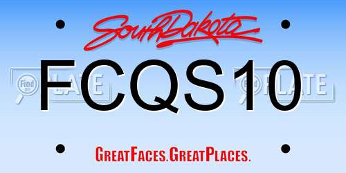 FCQS10 South Dakota License Plate