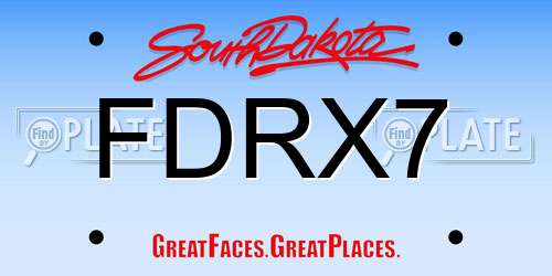 FDRX7 South Dakota License Plate