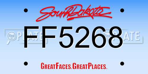 FF5268 South Dakota License Plate