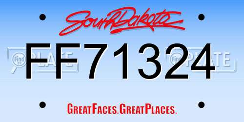 FF71324 South Dakota License Plate