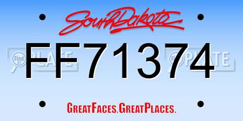 FF71374 South Dakota License Plate