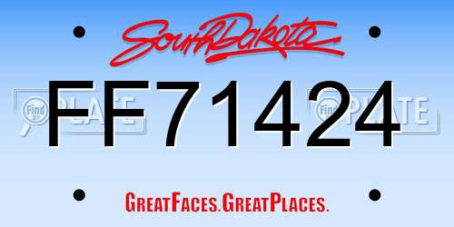FF71424 South Dakota License Plate