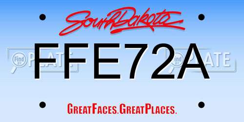 FFE72A South Dakota License Plate