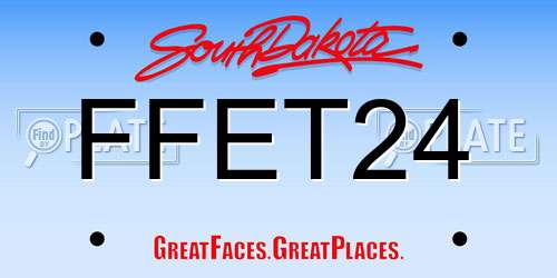 FFET24 South Dakota License Plate