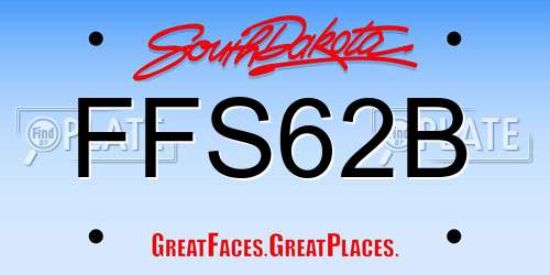 FFS62B South Dakota License Plate