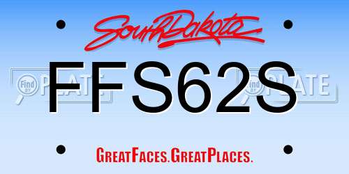 FFS62S South Dakota License Plate