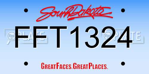 FFT1324 South Dakota License Plate