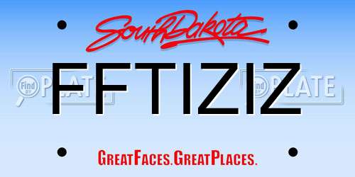 FFTIZIZ South Dakota License Plate