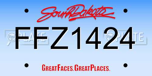 FFZ1424 South Dakota License Plate