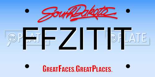 FFZITIT South Dakota License Plate