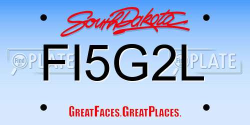 FI5G2L South Dakota License Plate